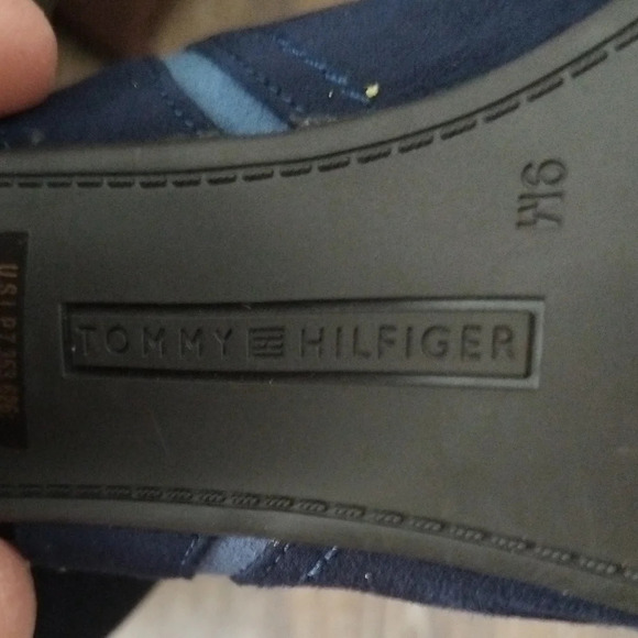 Tommy Hilfiger Blue Slingback Heels Asymmetrical Design - Picture 2 of 7